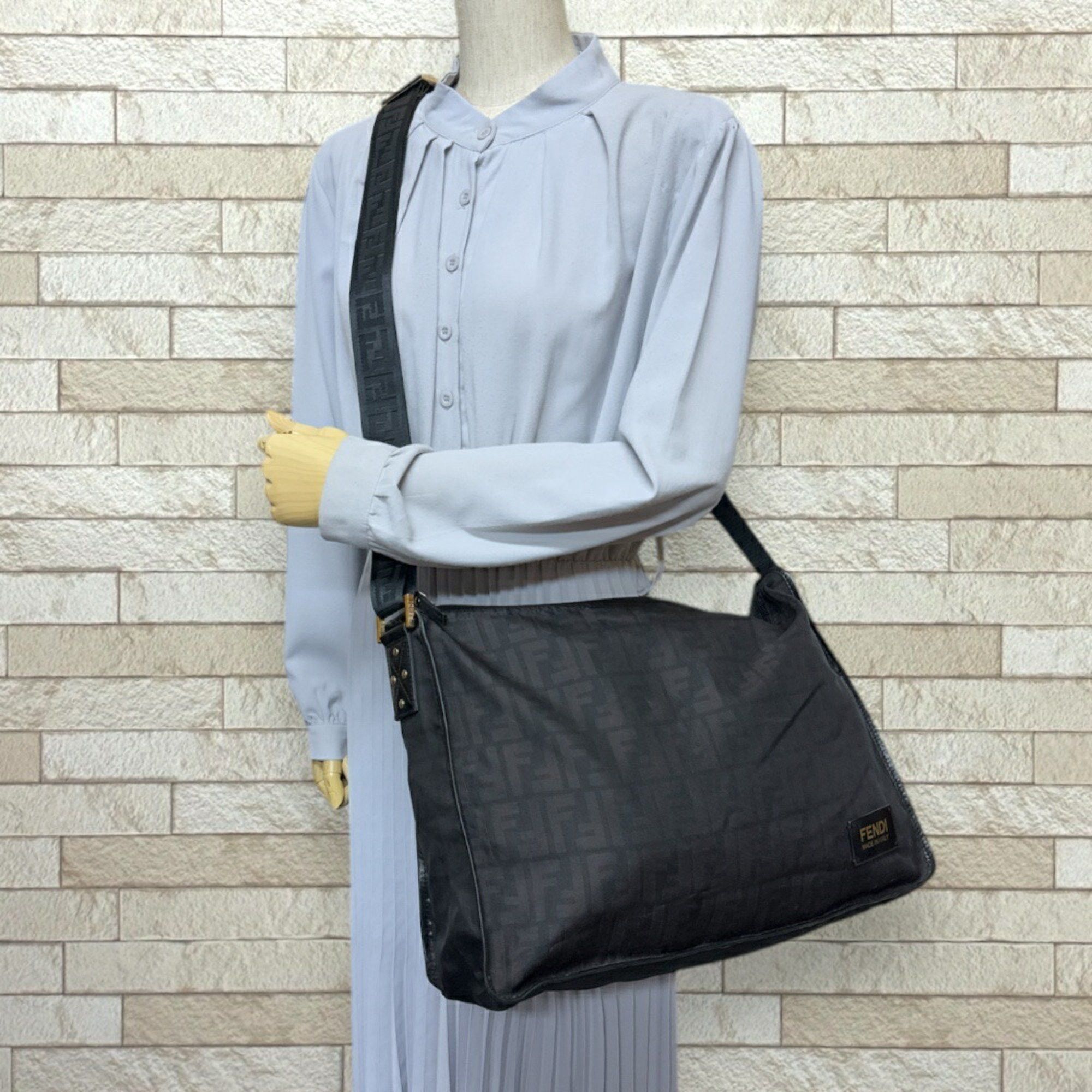 Fendi FENDI ZUCCA SHOULDER BAG NYLON 7VA148 BLACK MEN'S Size ONE SIZE - 2 Thumbnail