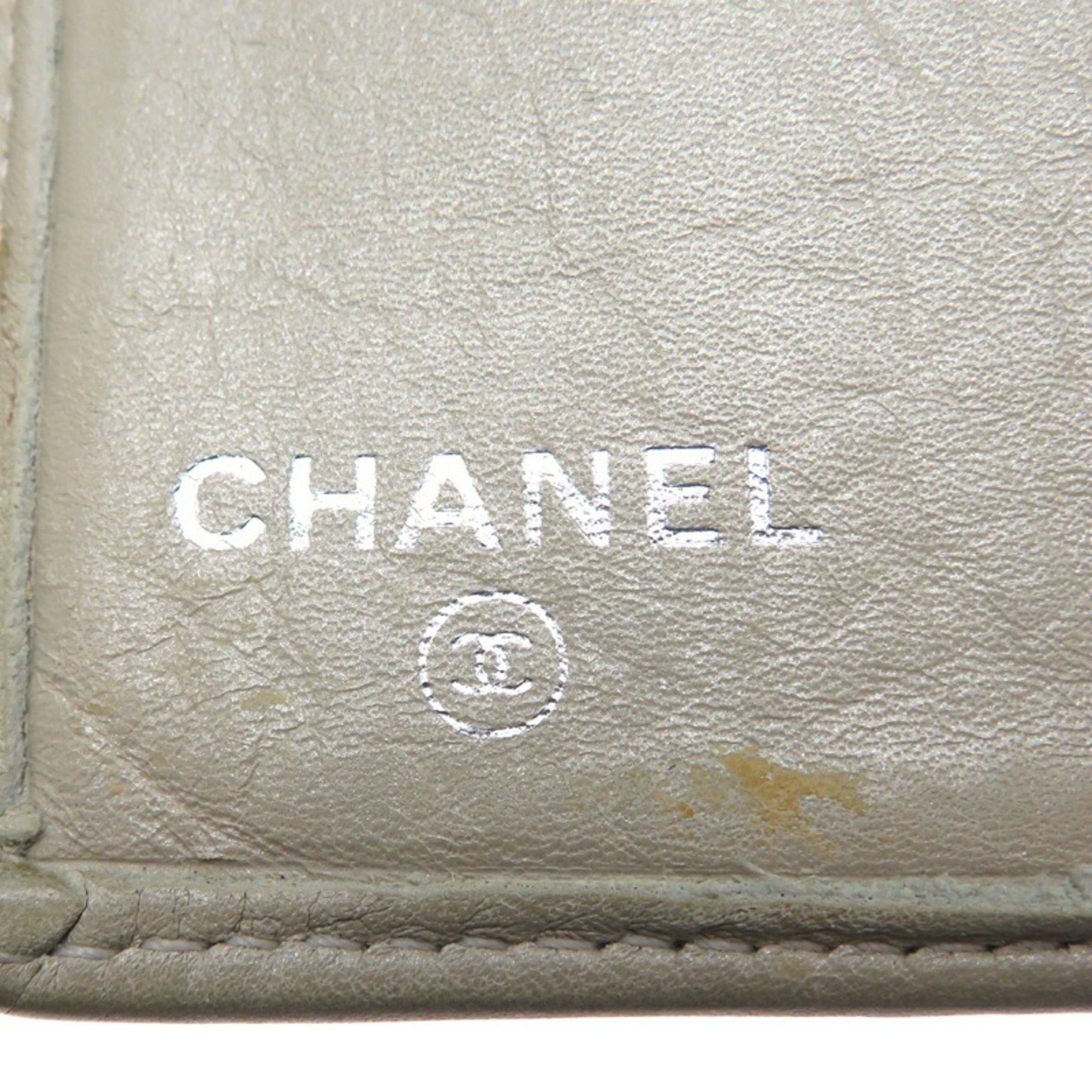 Chanel Chanel Women's Bi-fold Wallet Leather Grey Size ONE SIZE - 7 Thumbnail