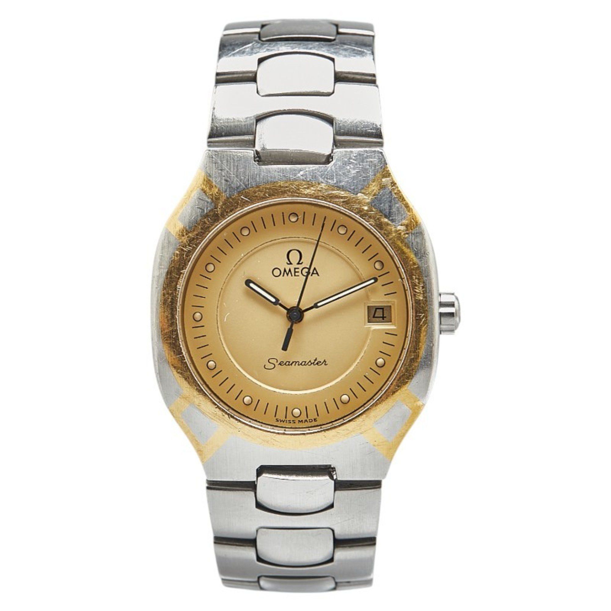 Omega OMEGA Seamaster Polaris Watch Quartz Gold Dial Stainless Steel Yellow Ladies Size ONE SIZE - 2 Thumbnail