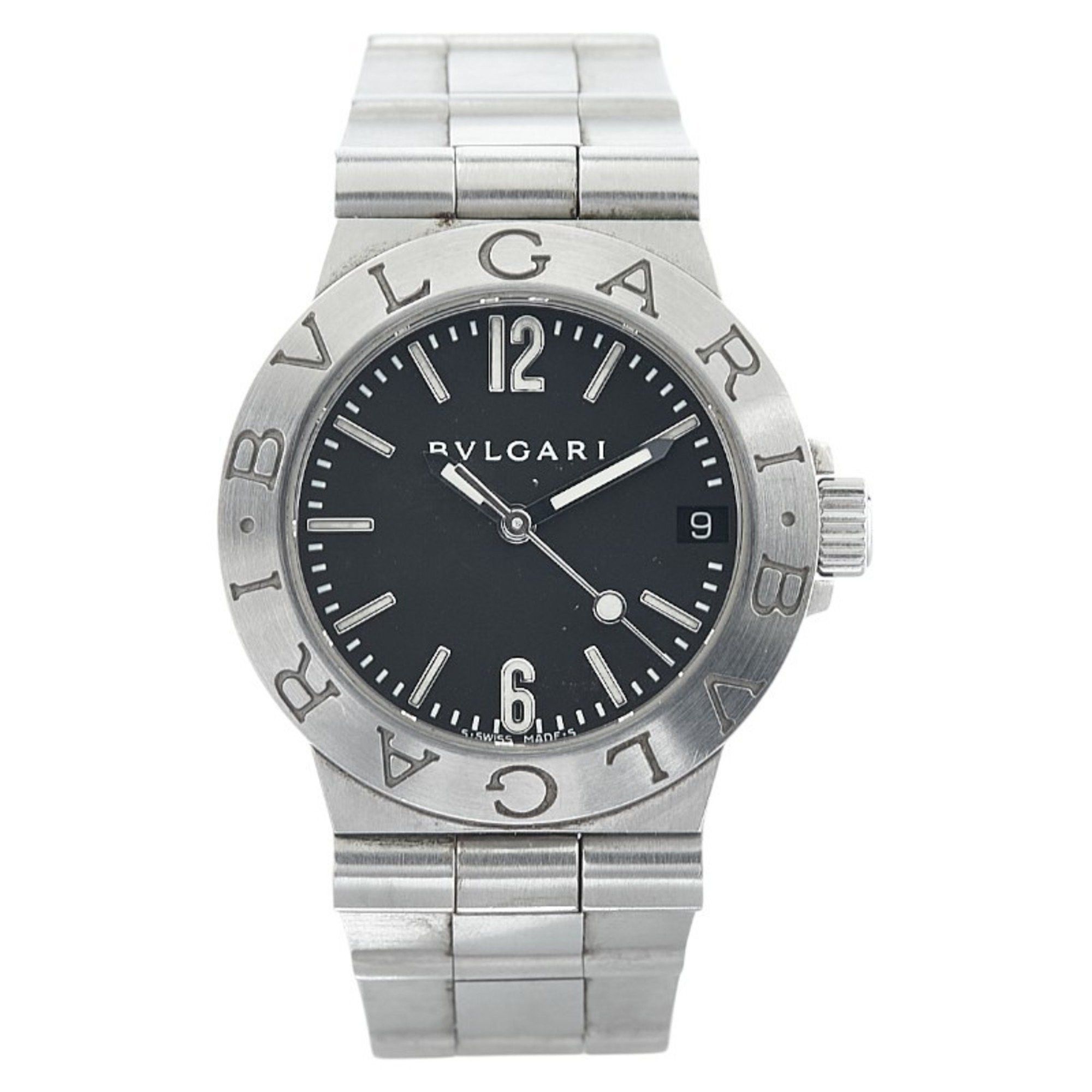 Bvlgari BVLGARI Diagono Sport Watch LCV29S Quartz Black Dial Stainless Steel Men's Size ONE SIZE - 2 Thumbnail