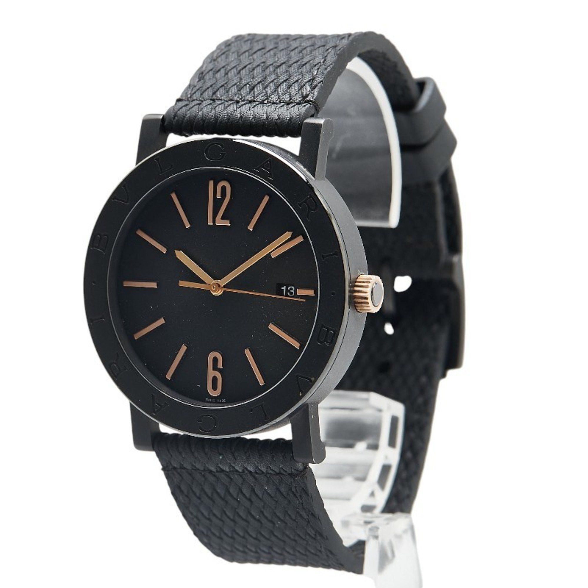 Bvlgari BVLGARI Watch BB41S Automatic Black Dial Stainless Steel Rubber Men's Size ONE SIZE - 3 Thumbnail