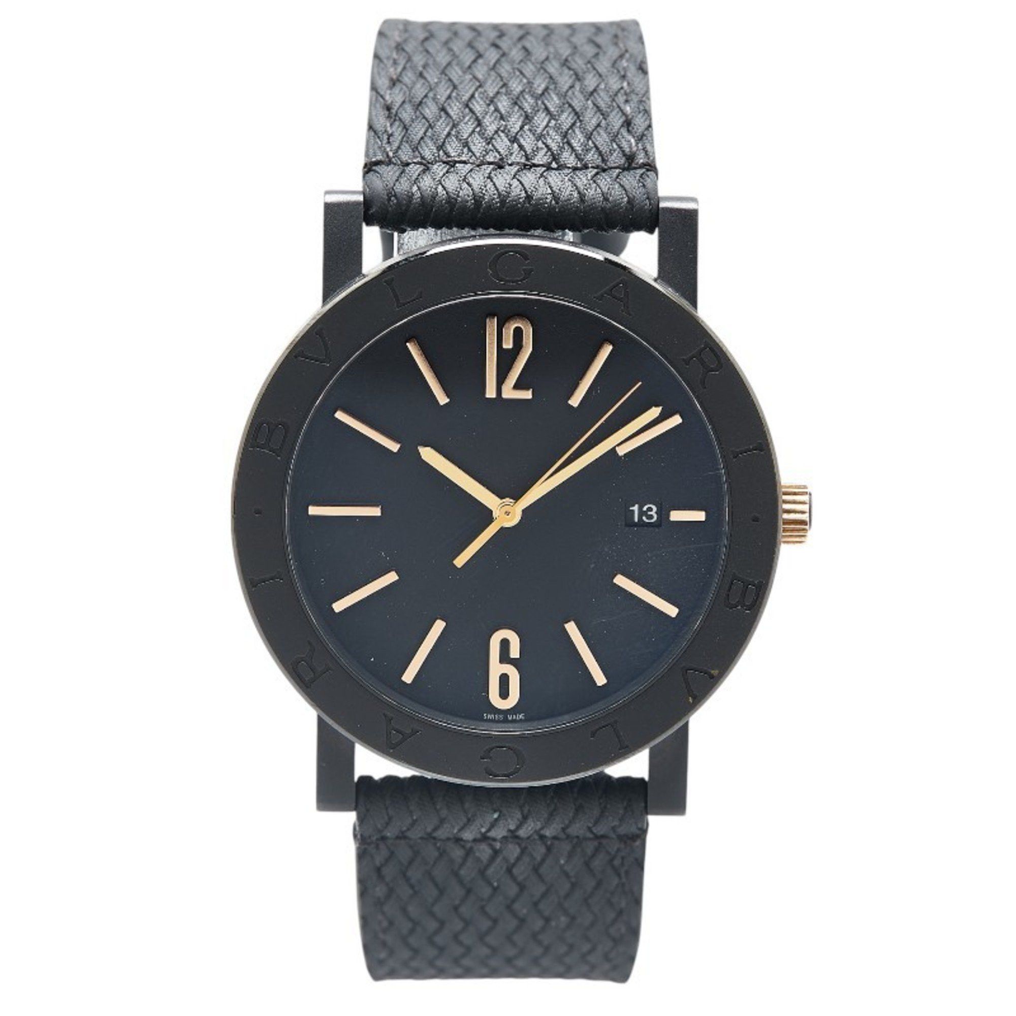 Bvlgari BVLGARI Watch BB41S Automatic Black Dial Stainless Steel Rubber Men's Size ONE SIZE - 2 Thumbnail