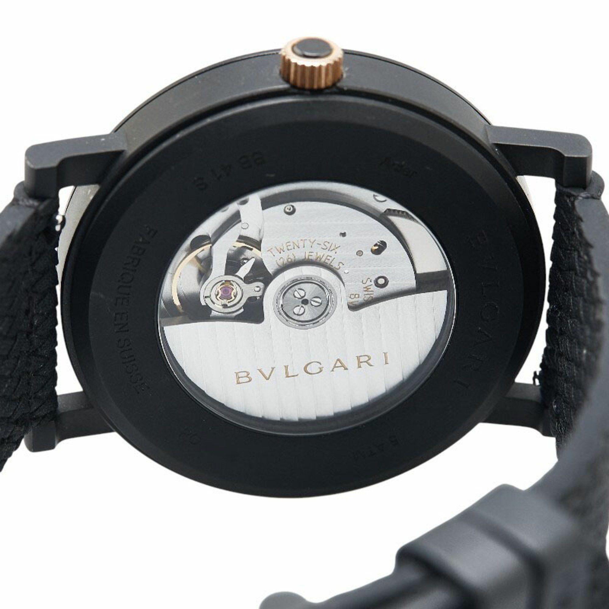 Bvlgari BVLGARI Watch BB41S Automatic Black Dial Stainless Steel Rubber Men's Size ONE SIZE - 6 Thumbnail