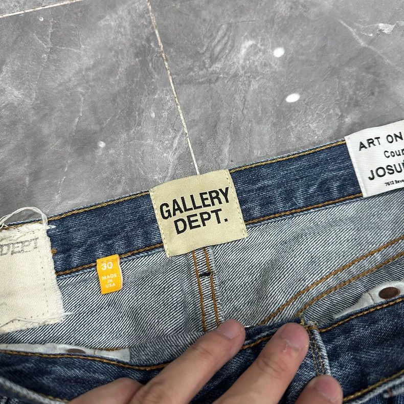 Gallery Dept. Deep Blue Frayed Denim Long Pants Size US 30 / EU 46 - 4 Thumbnail