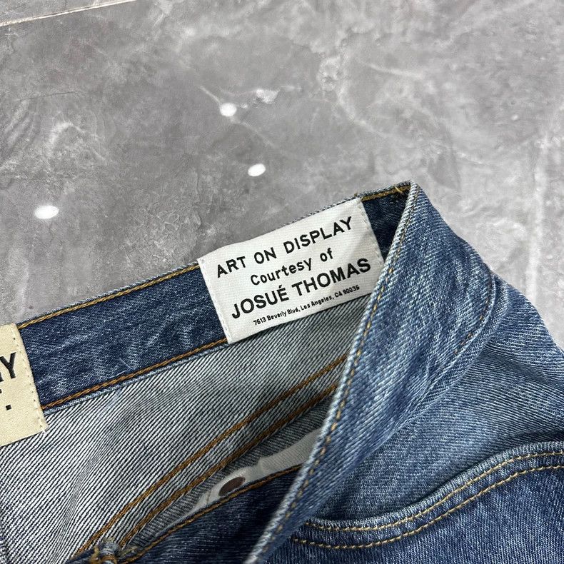 Gallery Dept. Deep Blue Frayed Denim Long Pants Size US 30 / EU 46 - 6 Thumbnail