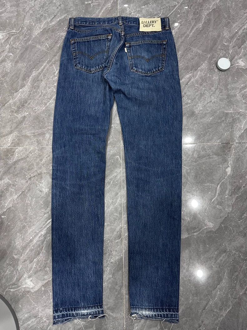 Gallery Dept. Deep Blue Frayed Denim Long Pants Size US 30 / EU 46 - 2 Thumbnail