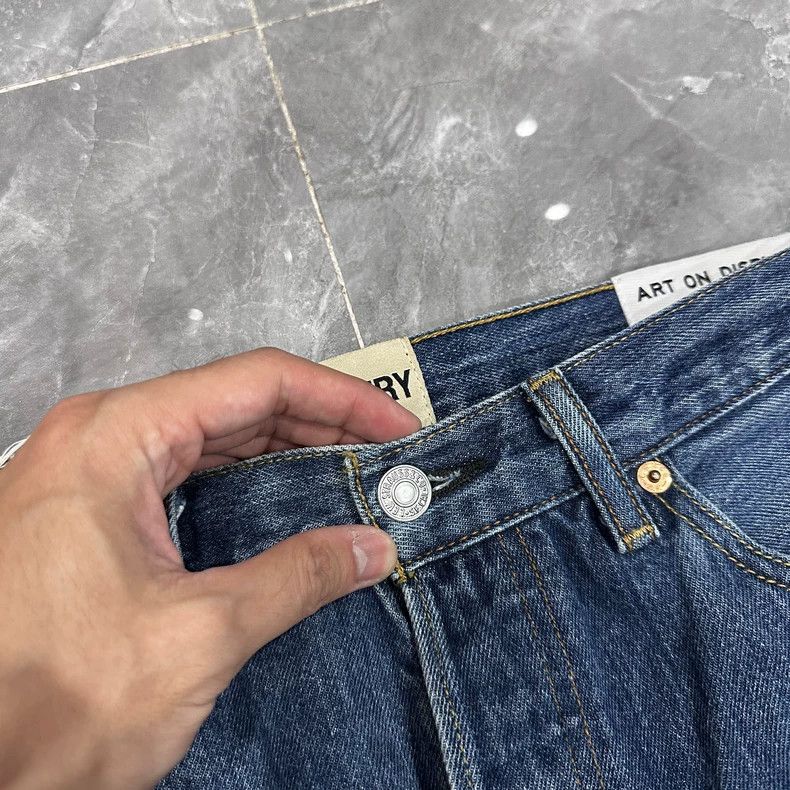 Gallery Dept. Deep Blue Frayed Denim Long Pants Size US 30 / EU 46 - 3 Thumbnail