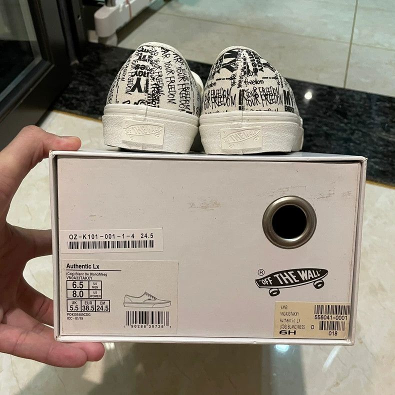 Comme des Garcons CDG x Vans Authentic OG LX Graffiti Sneakers Size US 6.5 / EU 39-40 - 3 Thumbnail