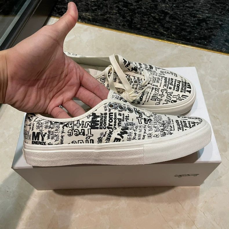 Comme des Garcons CDG x Vans Authentic OG LX Graffiti Sneakers Size US 6.5 / EU 39-40 - 2 Thumbnail