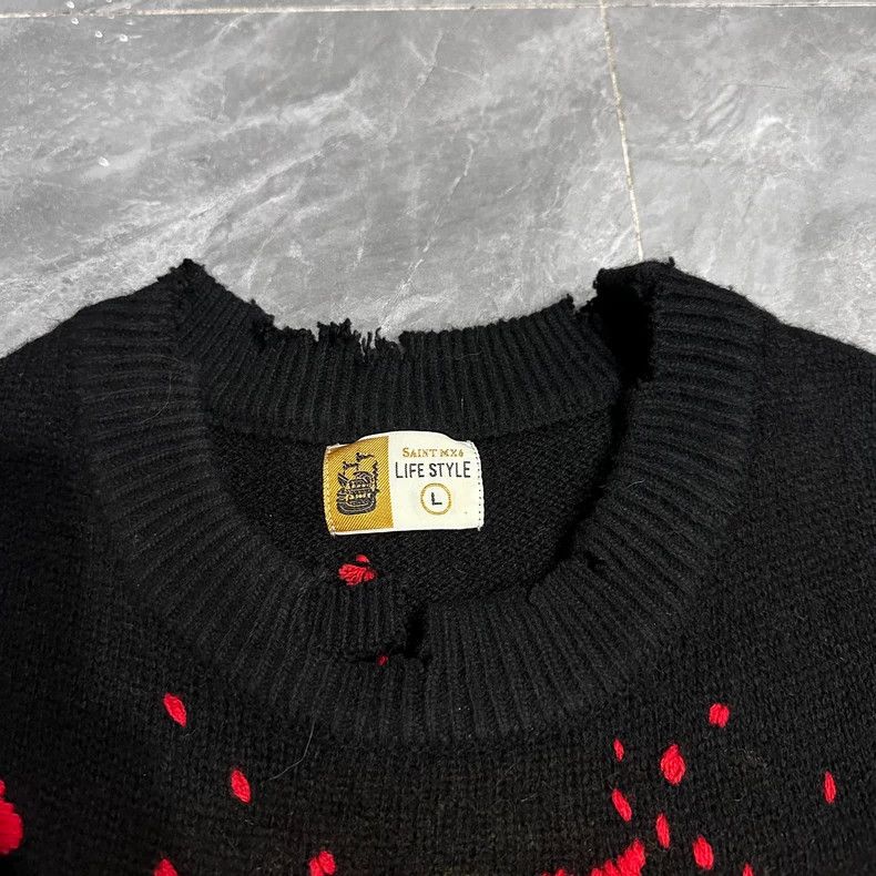 Saint Michael Saint Michael Smile Face Knitted Sweater Size US L / EU 52-54 / 3 - 4 Thumbnail