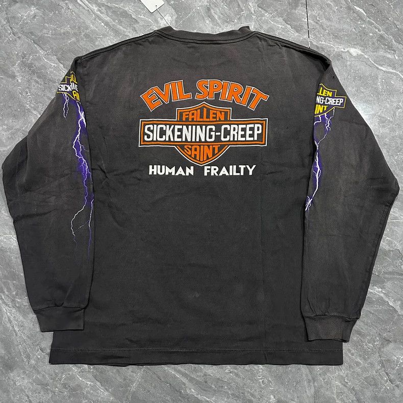 Saint Michael Saint Michael Long Sleeve Black Graphic Shirt Size US XL / EU 56 / 4 - 2 Thumbnail
