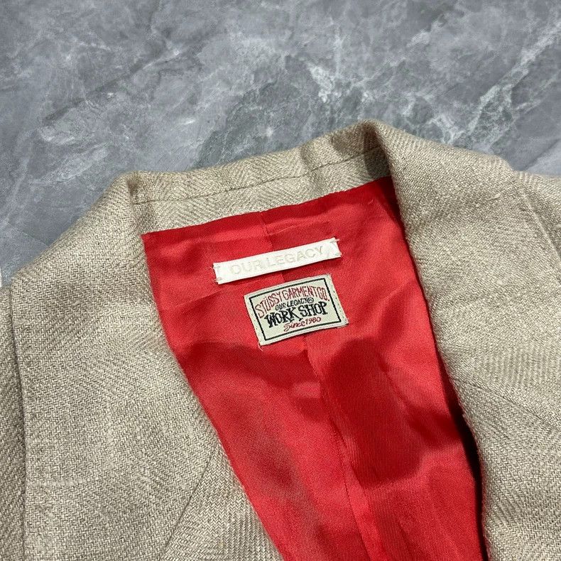 Our Legacy Stussy Ourlegacy Linen Casual Suit Jacket Size US L / EU 52-54 / 3 - 2 Thumbnail