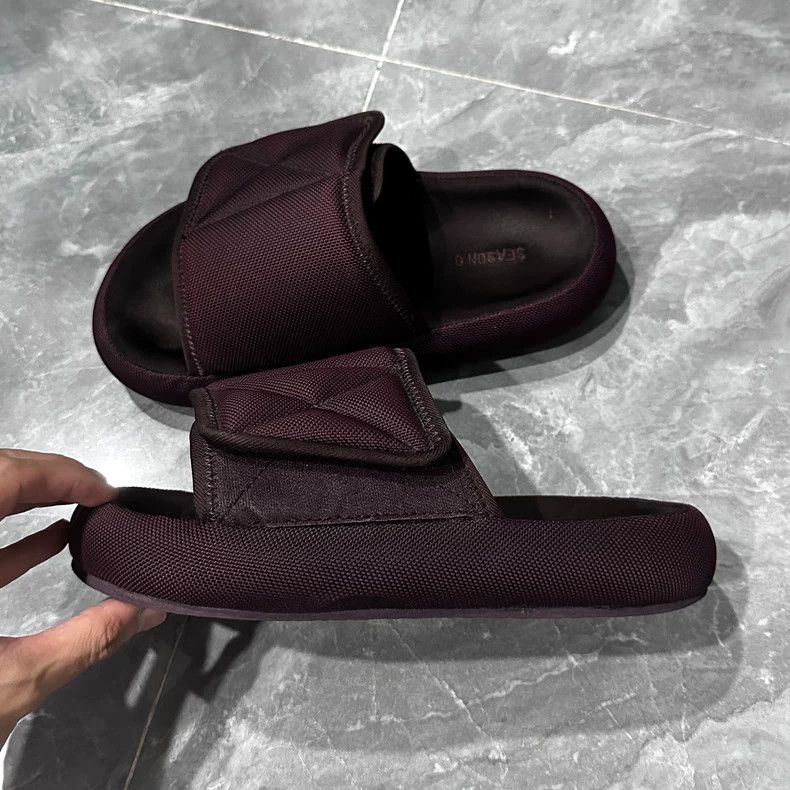 Y-3 YEEZY SEASON6 Burgundy Nylon Slippers Size US 6 / EU 39 - 2 Thumbnail