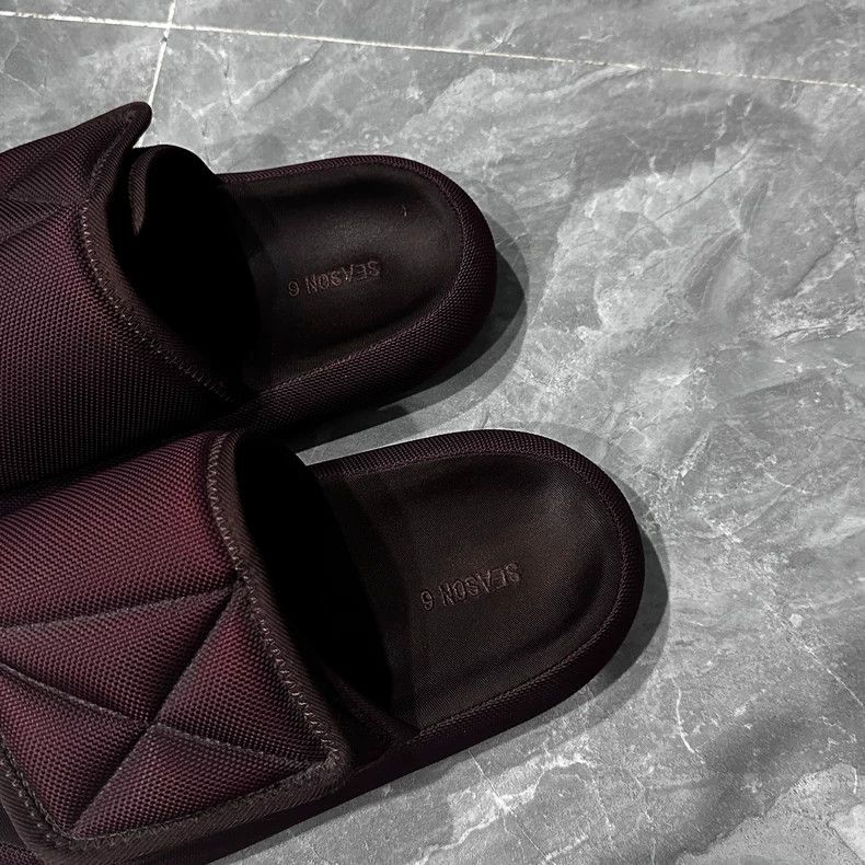 Y-3 YEEZY SEASON6 Burgundy Nylon Slippers Size US 6 / EU 39 - 3 Thumbnail