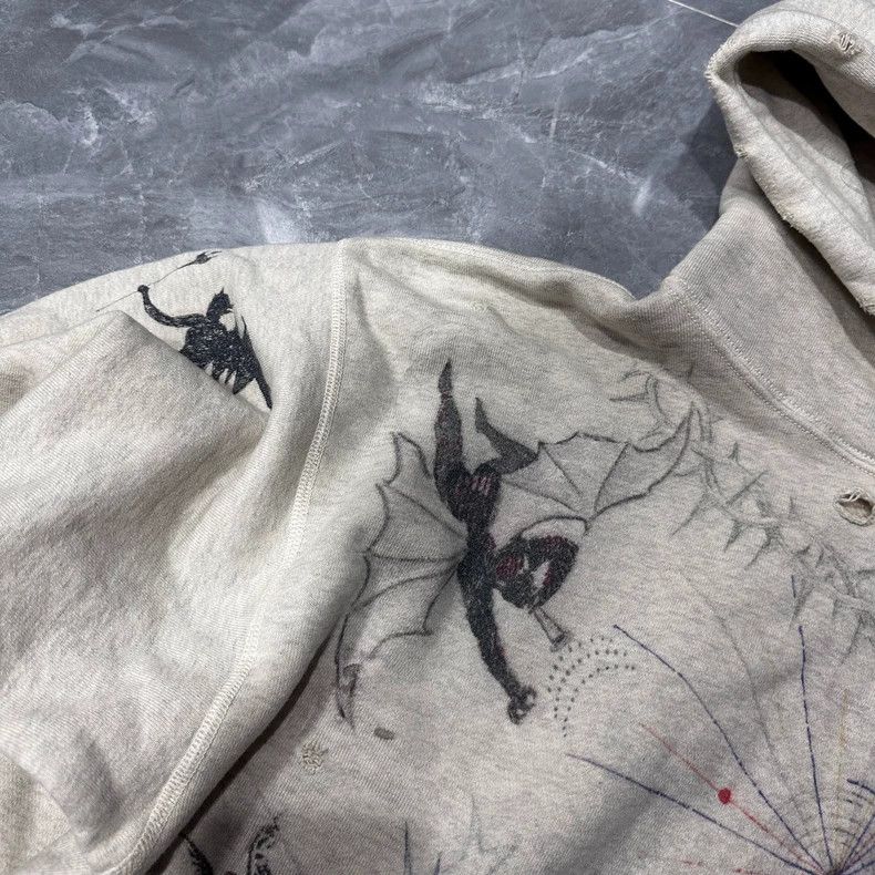 Saint Michael Saint Michael Graphic Hoodie with Shortened Fit Size US L / EU 52-54 / 3 - 5 Thumbnail