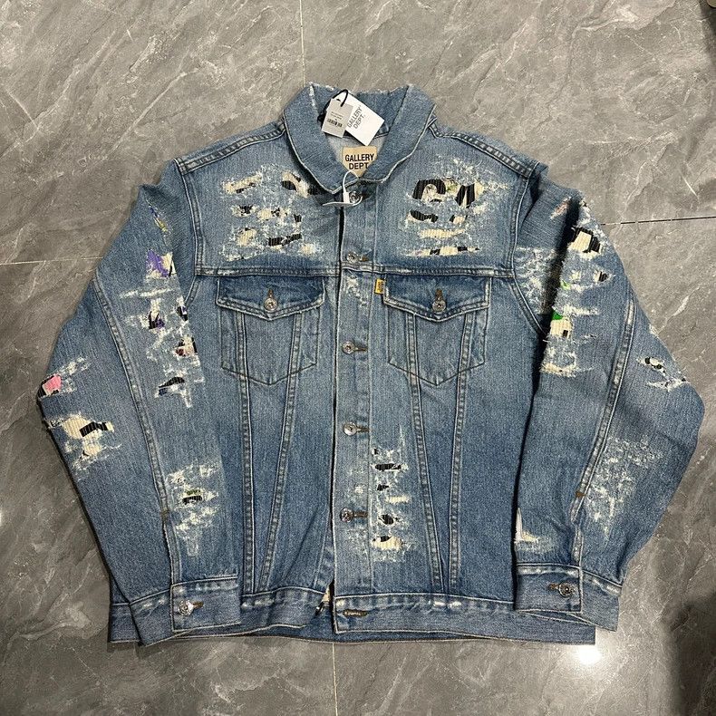 Gallery Dept. Gallery Dept. Distressed Denim Jacket for Sale Size US XL / EU 56 / 4 - 2 Thumbnail