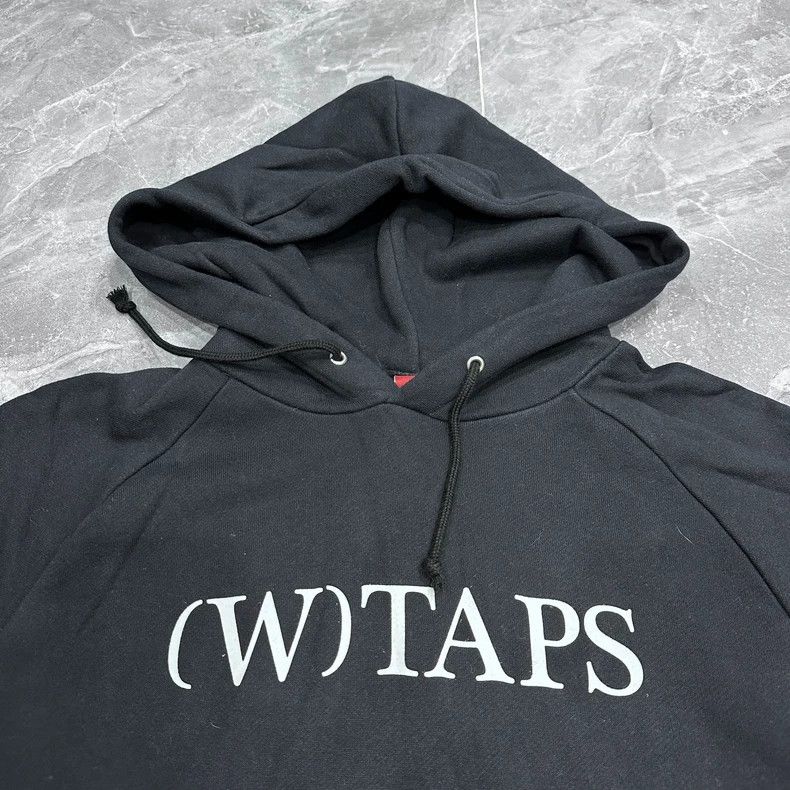 Wtaps WTAPS Black Hoodie with Red Label Size US M / EU 48-50 / 2 - 3 Thumbnail