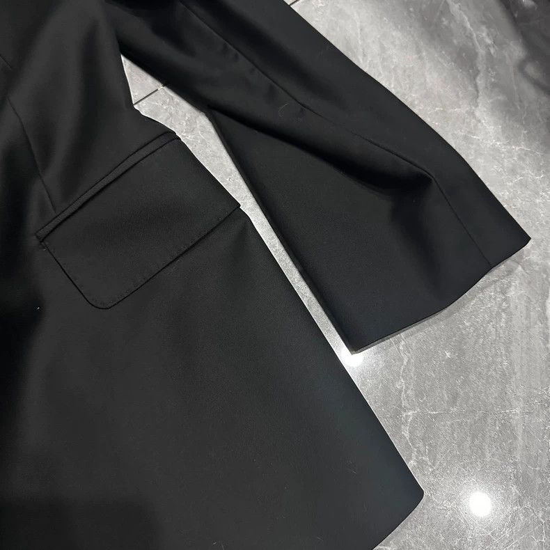 Balenciaga Black Suit Jacket with Gunslinger Collar Size US L / EU 52-54 / 3 - 5 Thumbnail