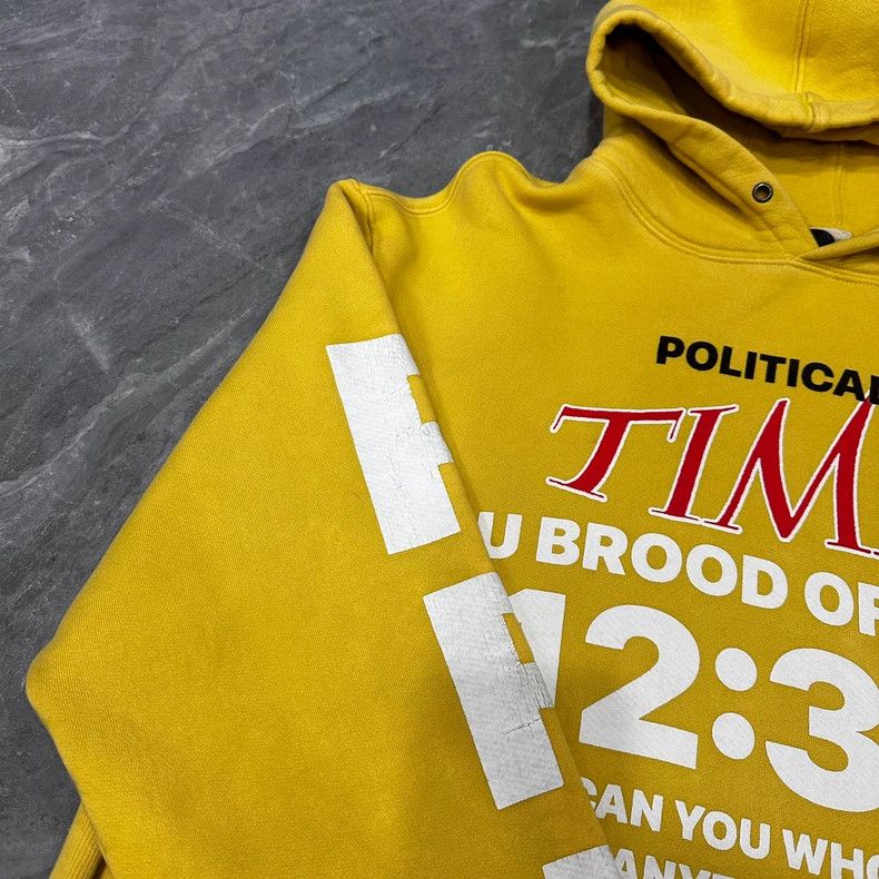 Balenciaga Political Time Brood of Vipers Yellow Hoodie Size US L / EU 52-54 / 3 - 5 Thumbnail