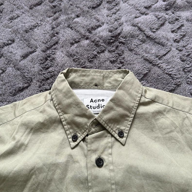 Acne Studios Acne Studios Olive Green Long Sleeve Shirt Size US L / EU 52-54 / 3 - 2 Thumbnail