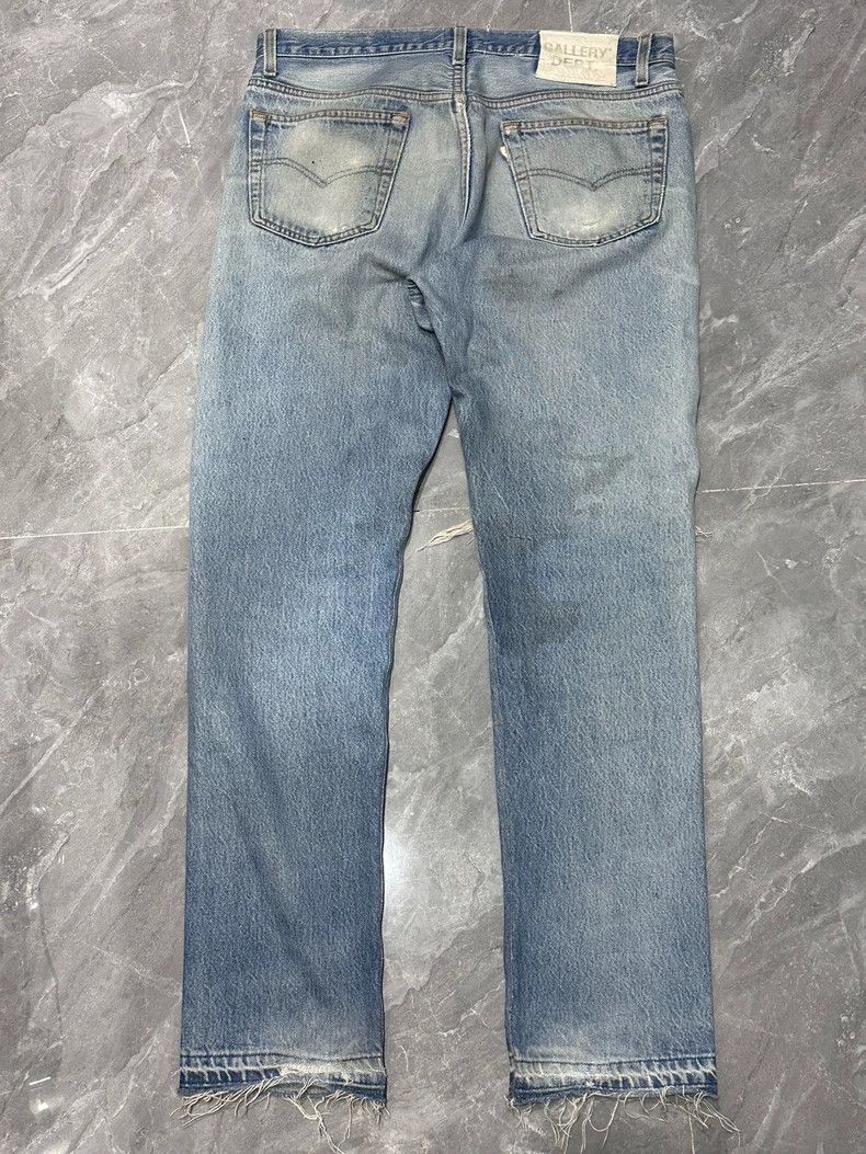 Gallery Dept. Gallery Dept Destroyed Wide Leg Denim Pants Size US 33 - 2 Thumbnail