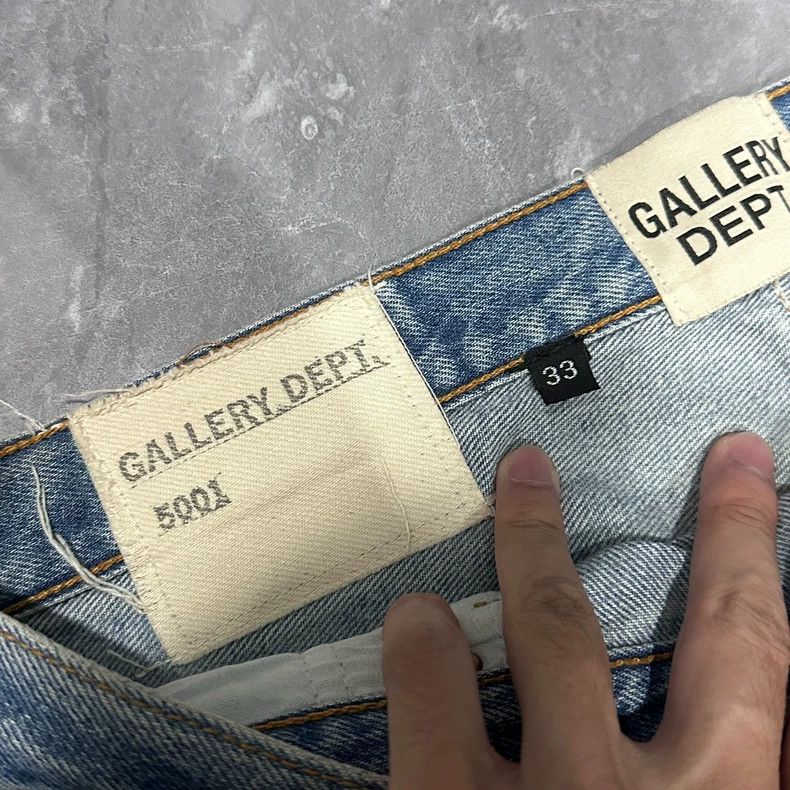 Gallery Dept. Gallery Dept Destroyed Wide Leg Denim Pants Size US 33 - 5 Thumbnail