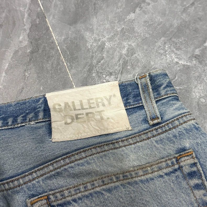 Gallery Dept. Gallery Dept Destroyed Wide Leg Denim Pants Size US 33 - 6 Thumbnail