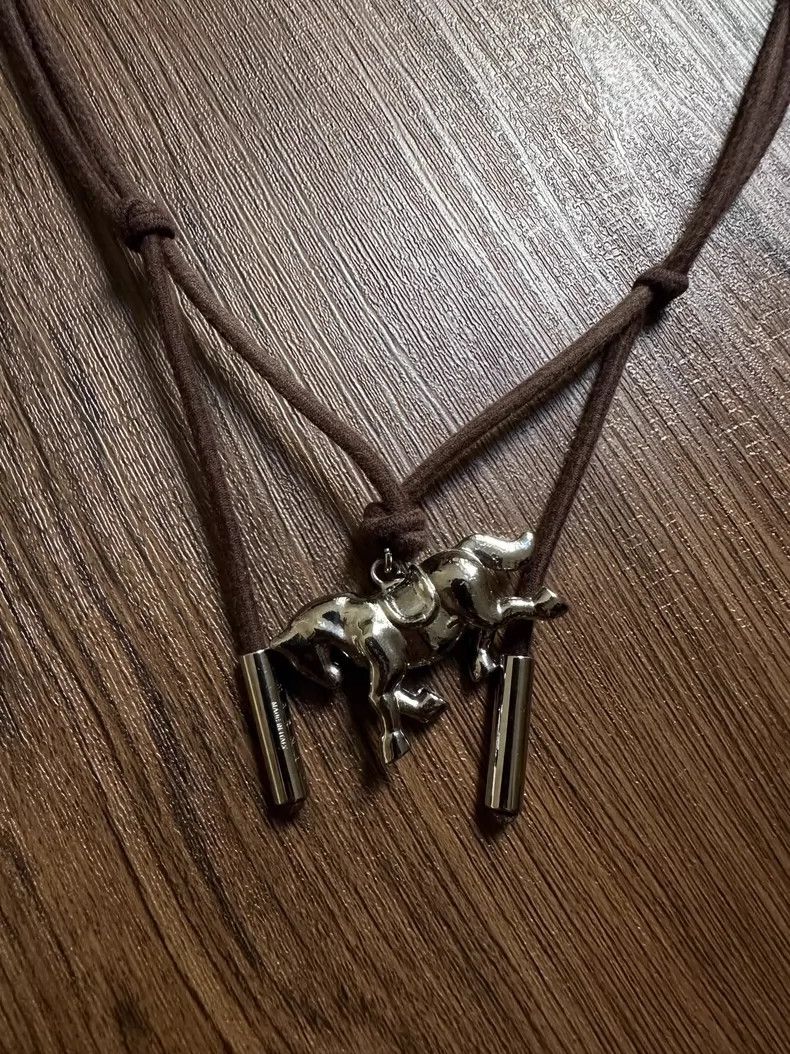 Marni Silver Marni Horse Necklace for Stylish Men Size ONE SIZE - 2 Thumbnail