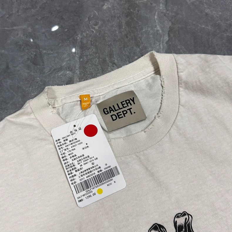 Gallery Dept. Gallery Dept Short Sleeve Distressed Tee Size US M / EU 48-50 / 2 - 3 Thumbnail