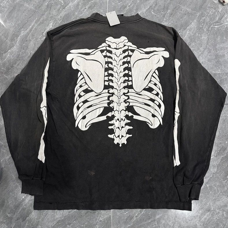 Saint Michael Saint Michael Long Sleeve Skeleton Graphic Shirt Size US L / EU 52-54 / 3 - 2 Thumbnail