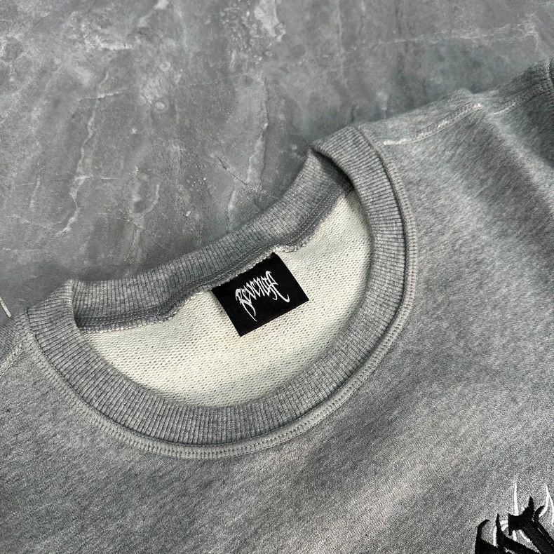 Balenciaga Revenge Gray Embroidered Crew Neck Sweatshirt Size US S / EU 44-46 / 1 - 2 Thumbnail