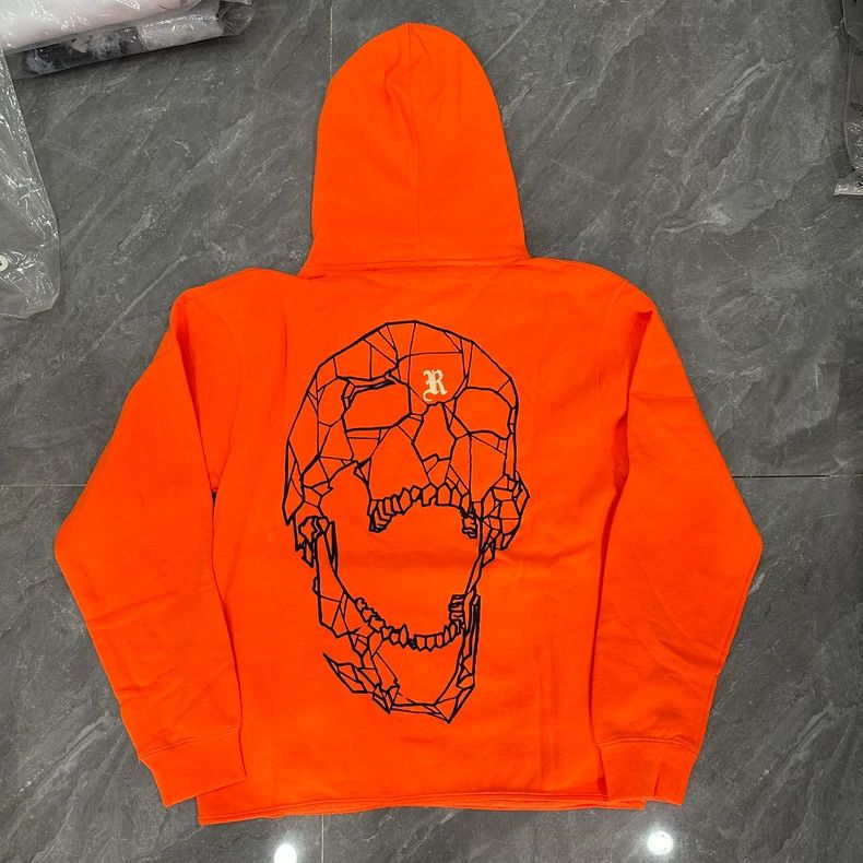 Balenciaga Revenge Spider Skull Series Orange Hoodie Size US S / EU 44-46 / 1 - 2 Thumbnail