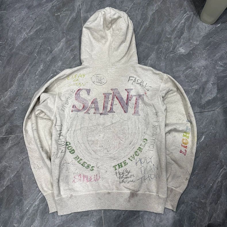 Saint Michael Saint Michael Graffiti Hoodie Sweatshirt Size US M / EU 48-50 / 2 - 2 Thumbnail