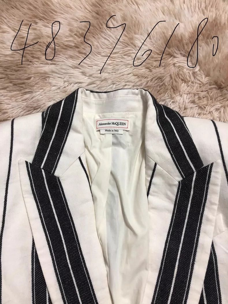 Alexander McQueen Alexander McQueen Striped Blazer with Tags Size US M / EU 48-50 / 2 - 3 Thumbnail