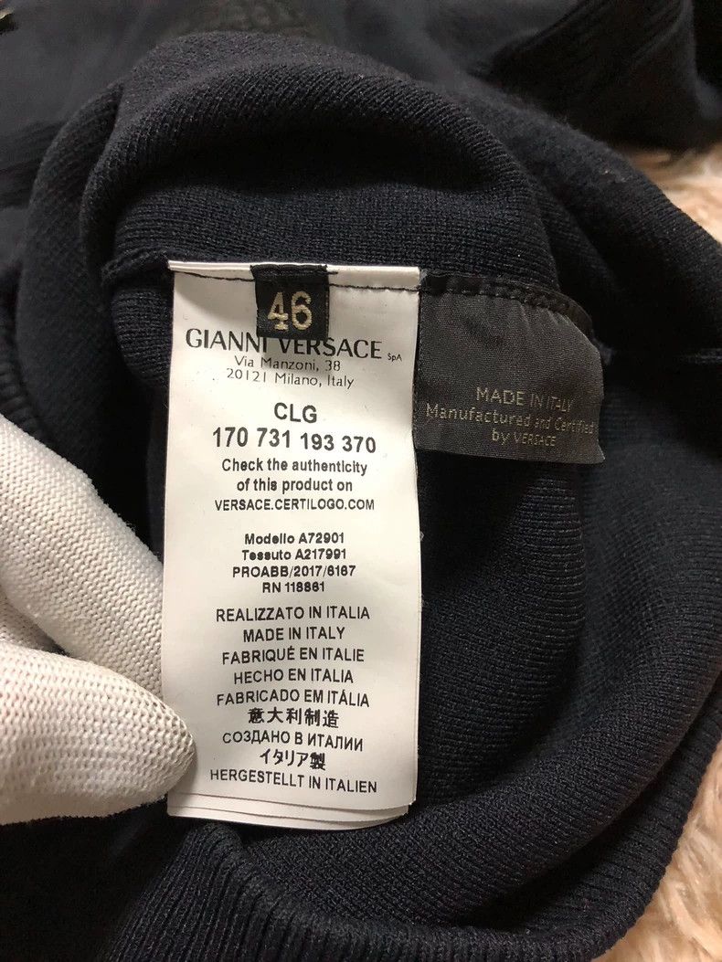 Versace Versace Men's Black Knit Zip Jacket Size US M / EU 48-50 / 2 - 6 Thumbnail