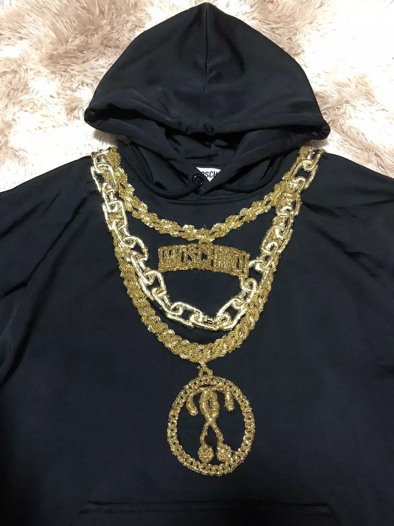 Moschino Moschino Gold Chain Hooded Sweatshirt Set Size US M / EU 48-50 / 2 - 5 Thumbnail