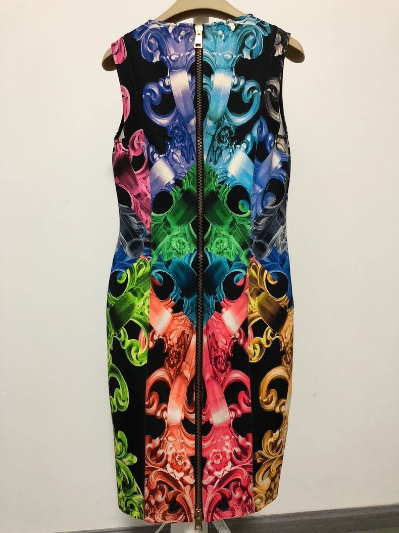 Versace Versace Versus Colorful Dress Size 42 Size US 42 / EU 58 - 2 Thumbnail