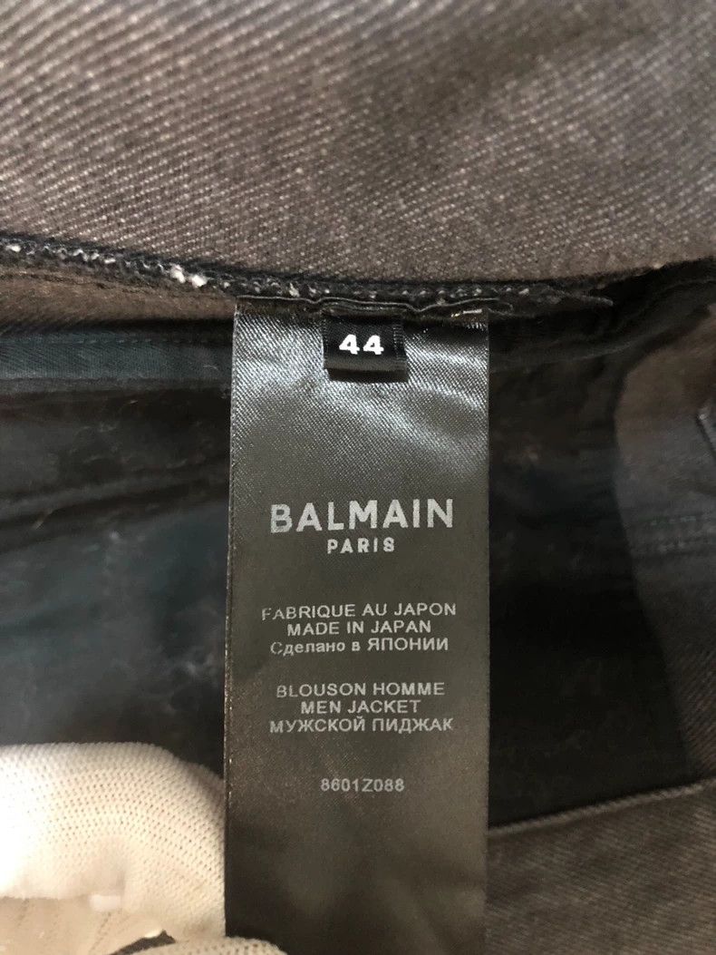 Balmain Balmain Black Denim Jacket with Distressed Details Size US L / EU 52-54 / 3 - 4 Thumbnail