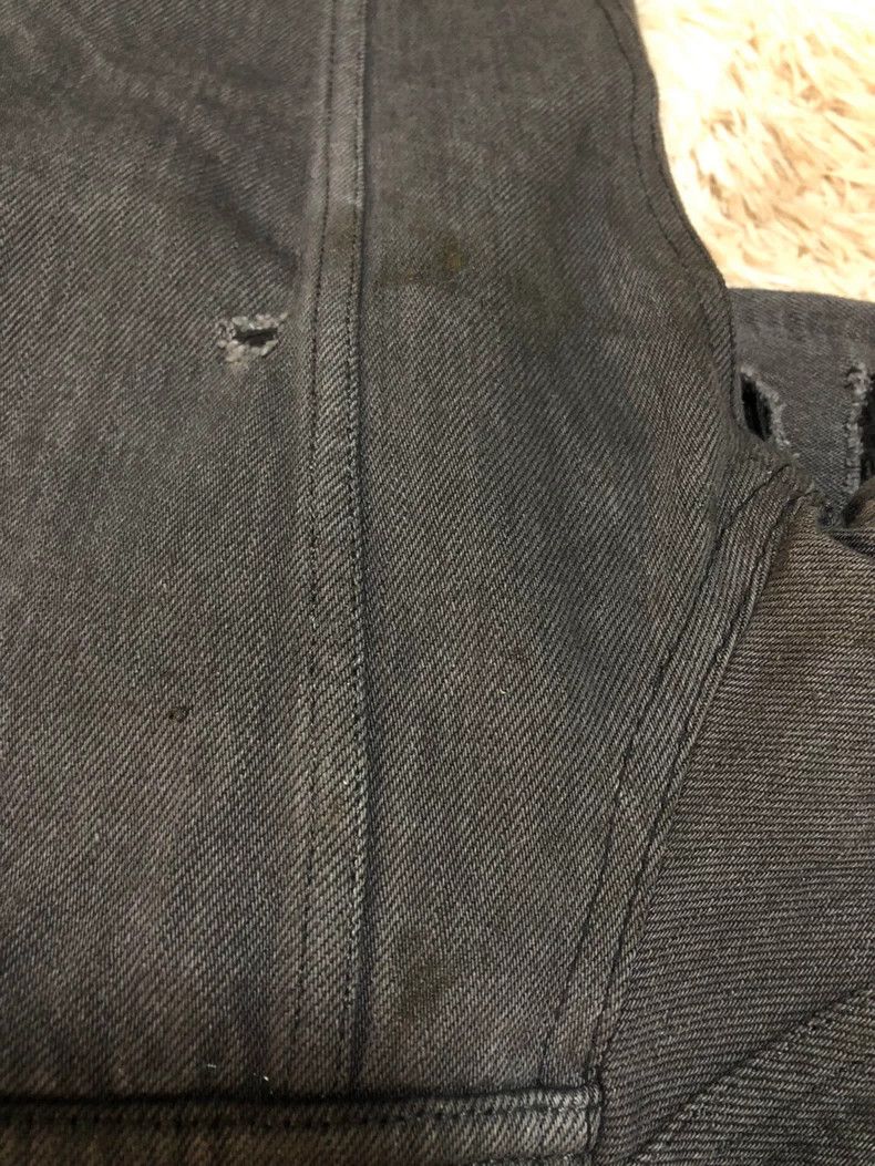 Balmain Balmain Black Denim Jacket with Distressed Details Size US L / EU 52-54 / 3 - 7 Thumbnail