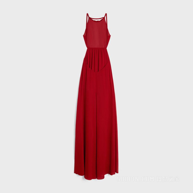 Celine long open back dress in silk georgette Size XS / US 0-2 / IT 36-38 - 2 Thumbnail