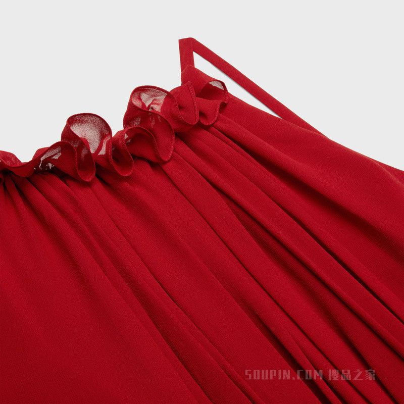 Celine long open back dress in silk georgette Size XS / US 0-2 / IT 36-38 - 3 Thumbnail