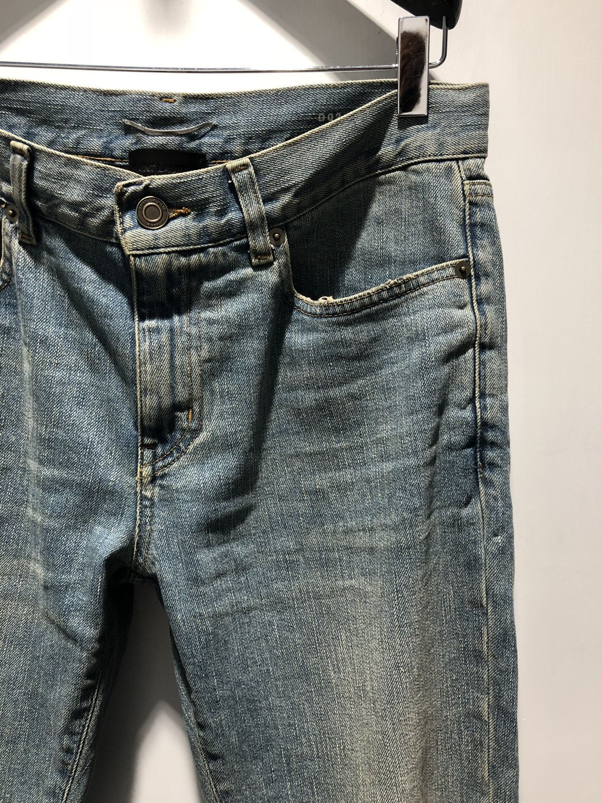 Hedi Slimane × Saint Laurent Paris 16SS Ripped Knee Blue