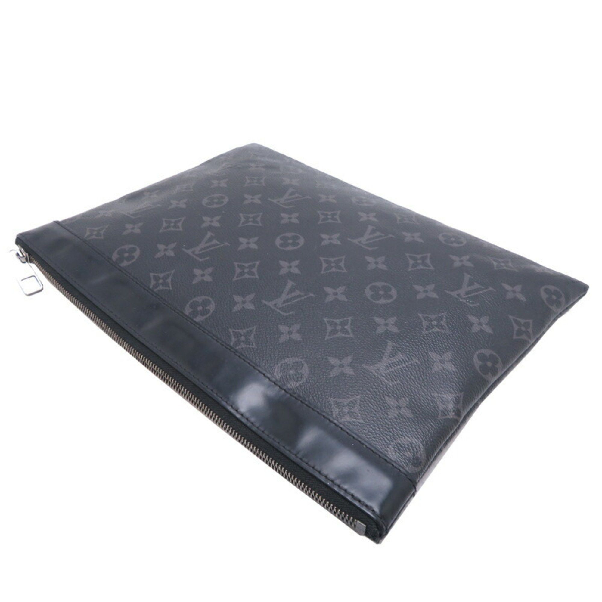 Louis Vuitton Louis Vuitton Pochette Discovery Men's Clutch Bag M62291 Monogram Eclipse Black Size ONE SIZE - 4 Thumbnail