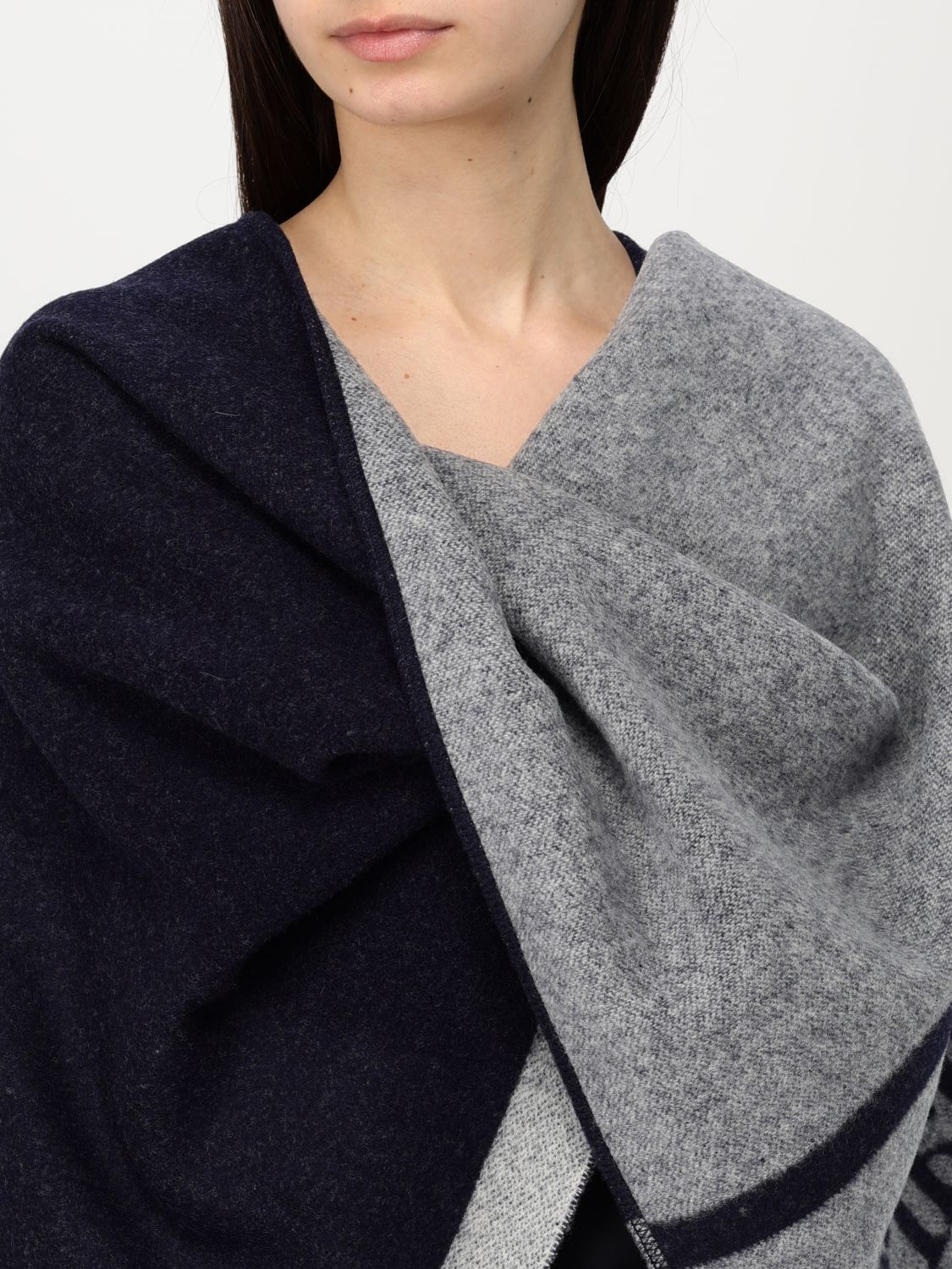 Max Mara Max Mara Cape Woman Navy Size ONE SIZE - 4 Thumbnail
