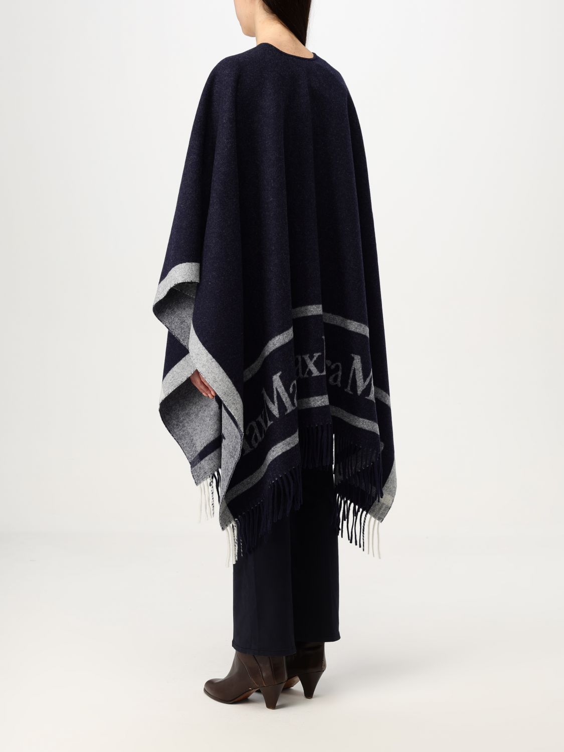 Max Mara Max Mara Cape Woman Navy Size ONE SIZE - 2 Thumbnail