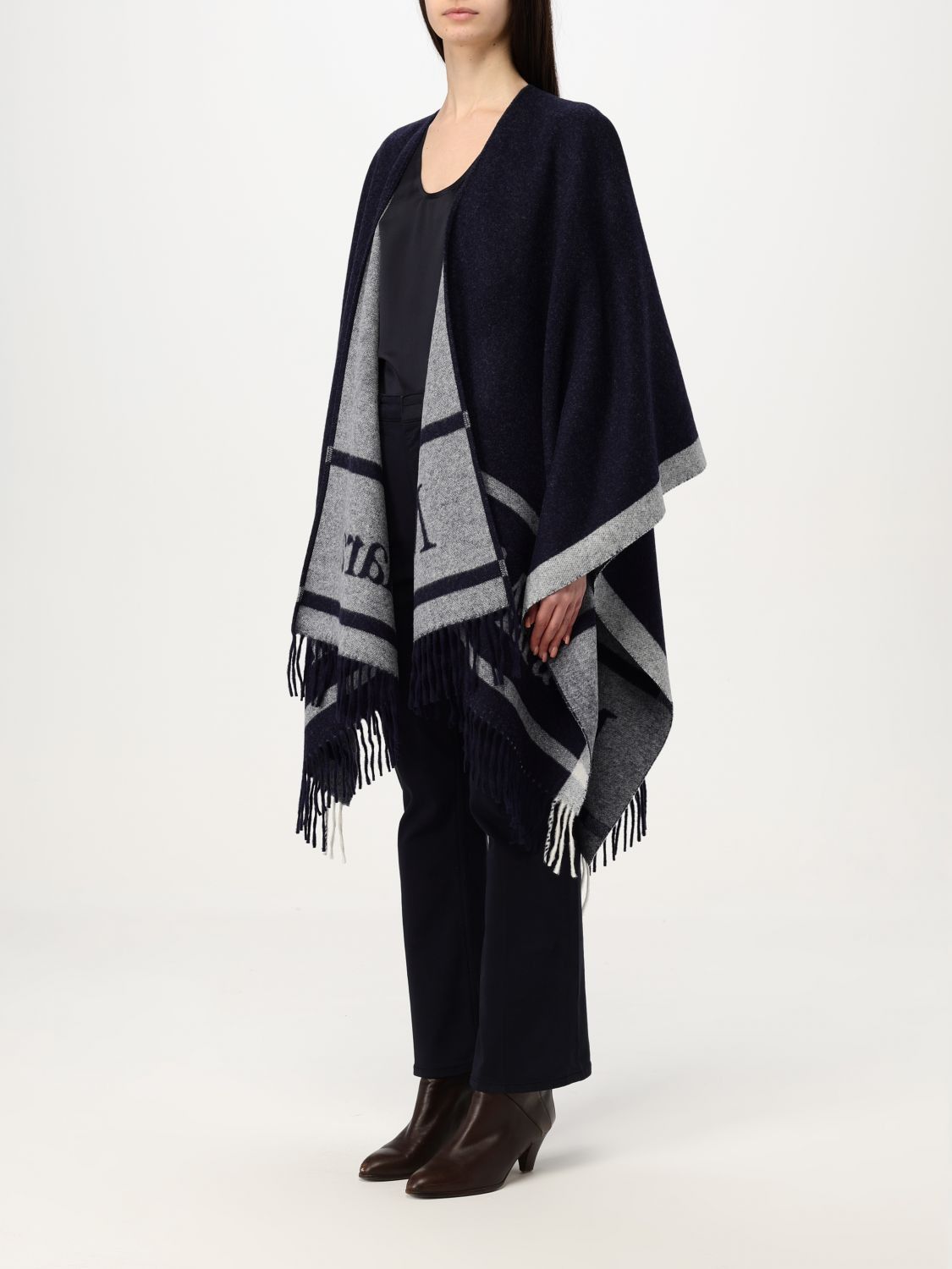 Max Mara Max Mara Cape Woman Navy Size ONE SIZE - 3 Thumbnail