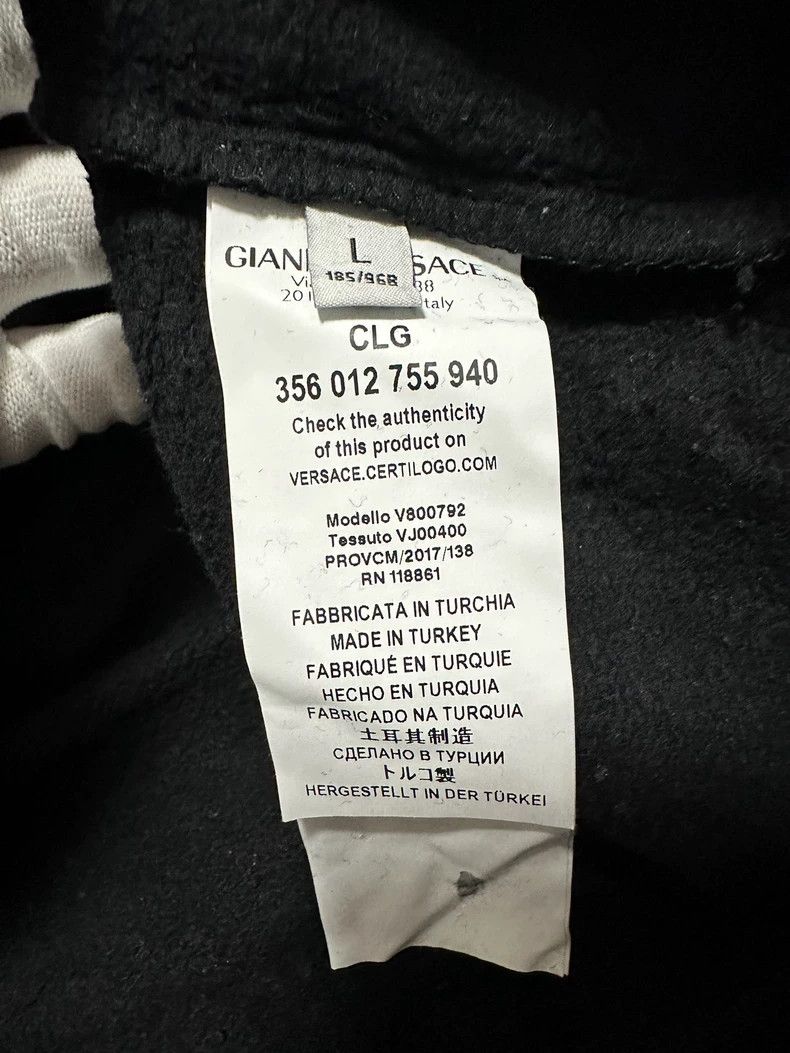 Versace Versace Men's Black Hoodie Size L Size US L / EU 52-54 / 3 - 5 Thumbnail