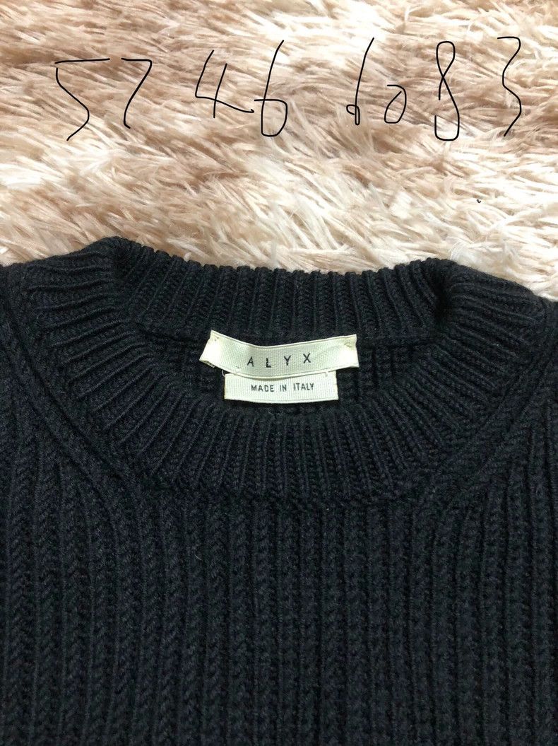 1017 ALYX 9SM ALYX Black Sweater with Silver Detail Size US S / EU 44-46 / 1 - 4 Thumbnail