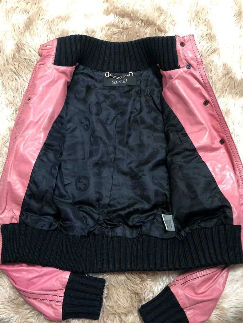 Gucci Gucci Women's Pink Leather Jacket Size US M / EU 48-50 / 2 - 4 Thumbnail