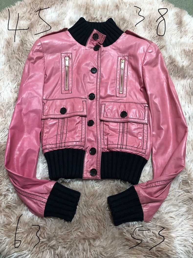 Gucci Gucci Women's Pink Leather Jacket Size US M / EU 48-50 / 2 - 3 Thumbnail